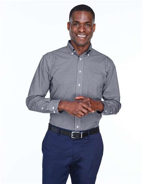 Crown Collection® Gingham Check Woven Dress Shirt