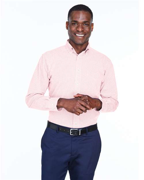 Crown Collection® Gingham Check Woven Dress Shirt