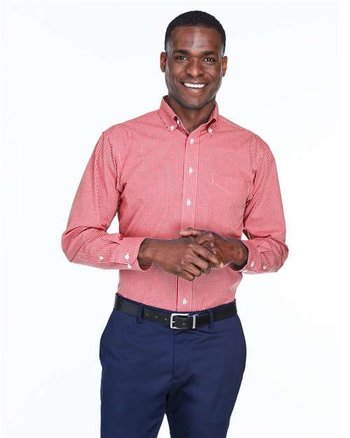 Crown Collection® Gingham Check Woven Dress Shirt