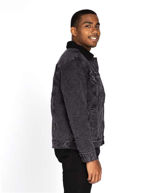 Sherpa-Lined Denim Jacket