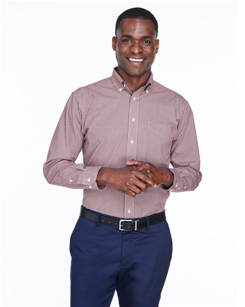 Crown Collection® Gingham Check Woven Dress Shirt