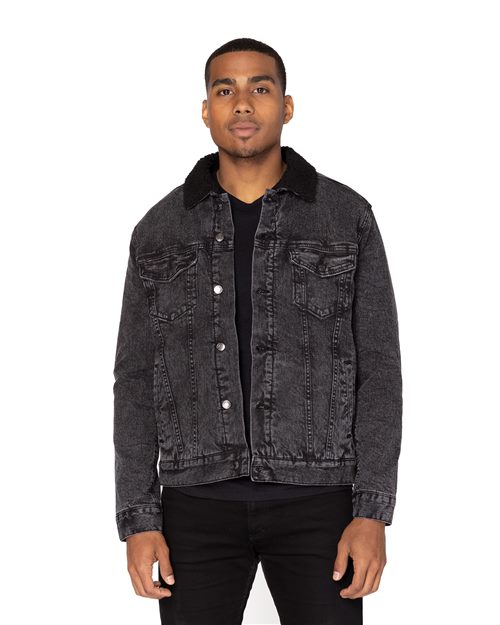 Sherpa-Lined Denim Jacket
