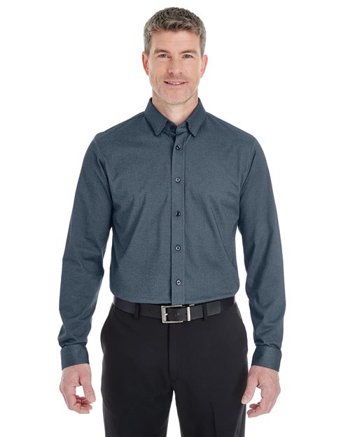 Central Cotton Blend Mélange Button-Down